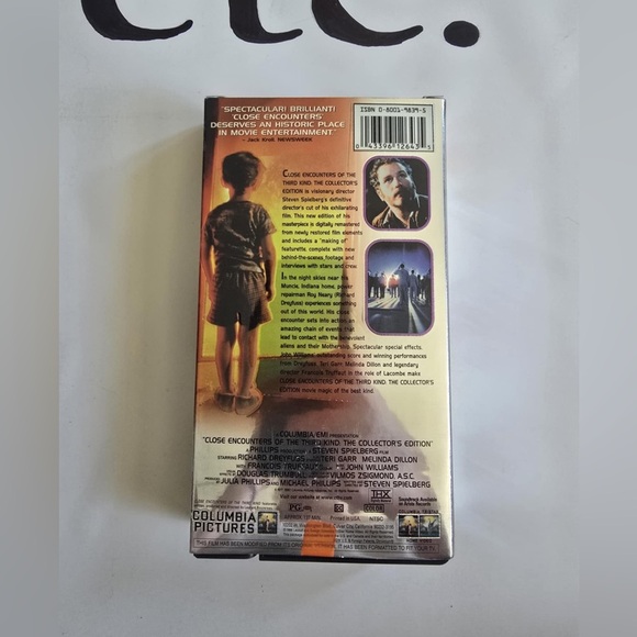 Close Encounters of the Third Kind VHS tape Steven Spielberg 1980 Collector's Ed - Picture 3 of 3